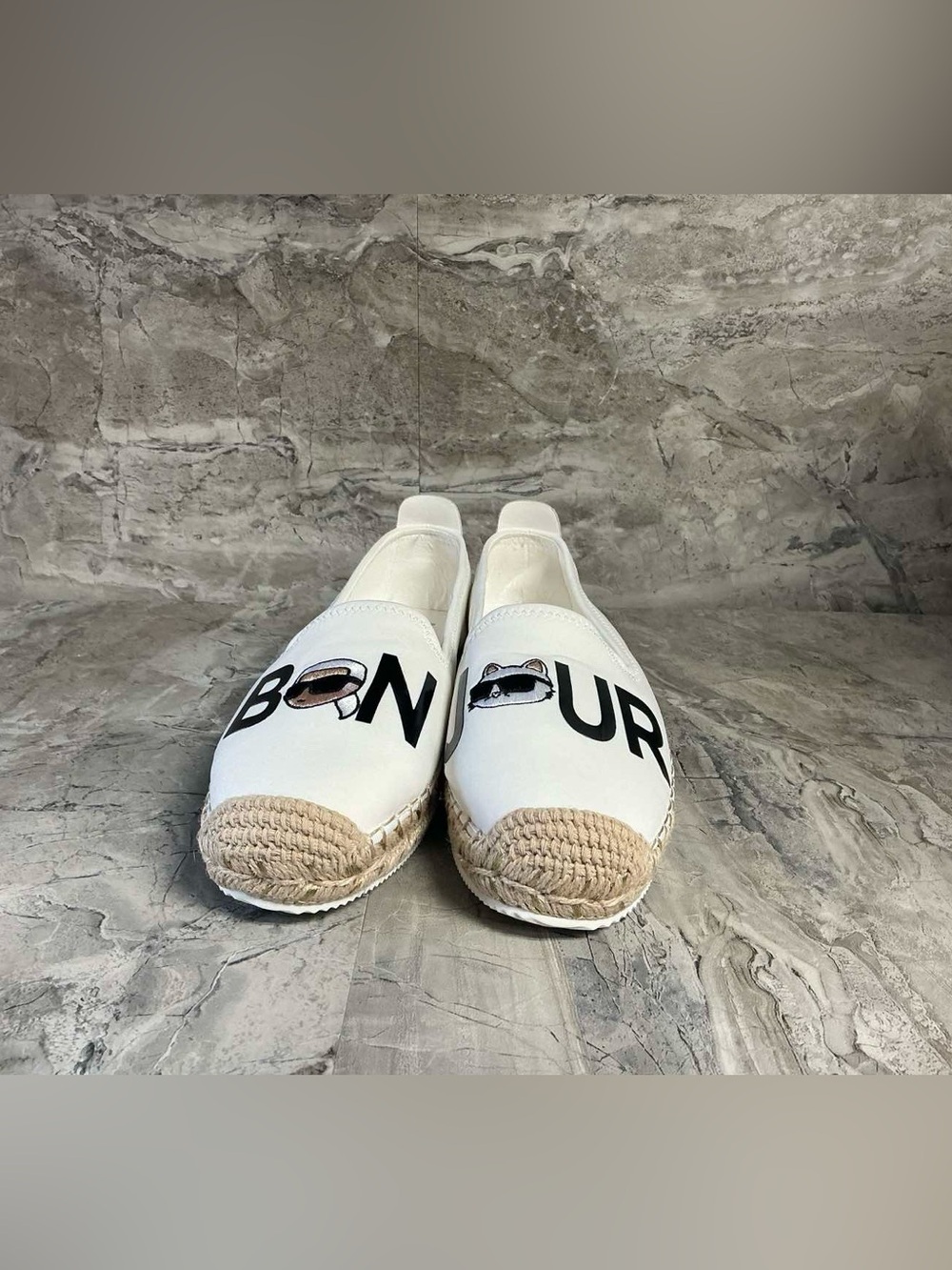 Karl Lagerfeld Women's Michaela Bonjour Slip-On Espadrilles Flats - Picture 5 of 7